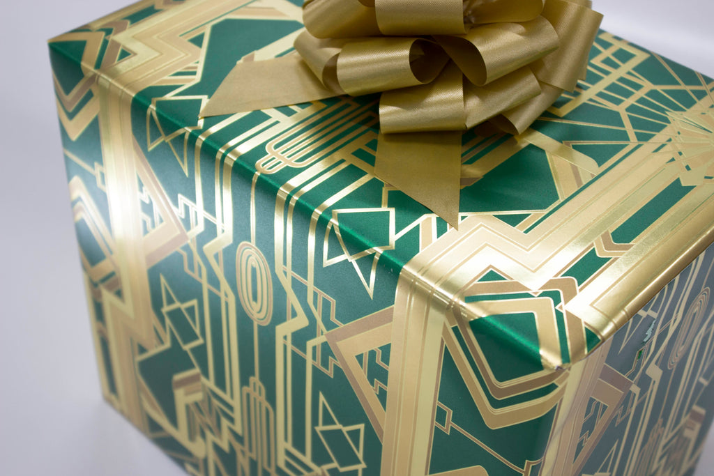 Great Catsby Metallic Gold Wrapping Paper