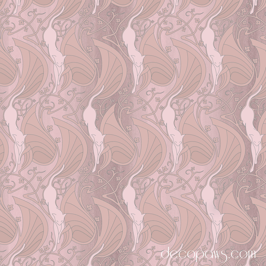 Mew-Veau Wrapping Paper Flamingo Pink