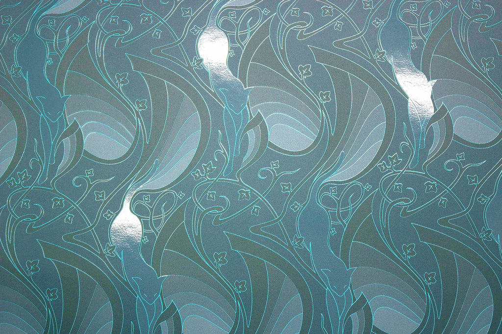 Art Nouveau Teal Wallpaper 