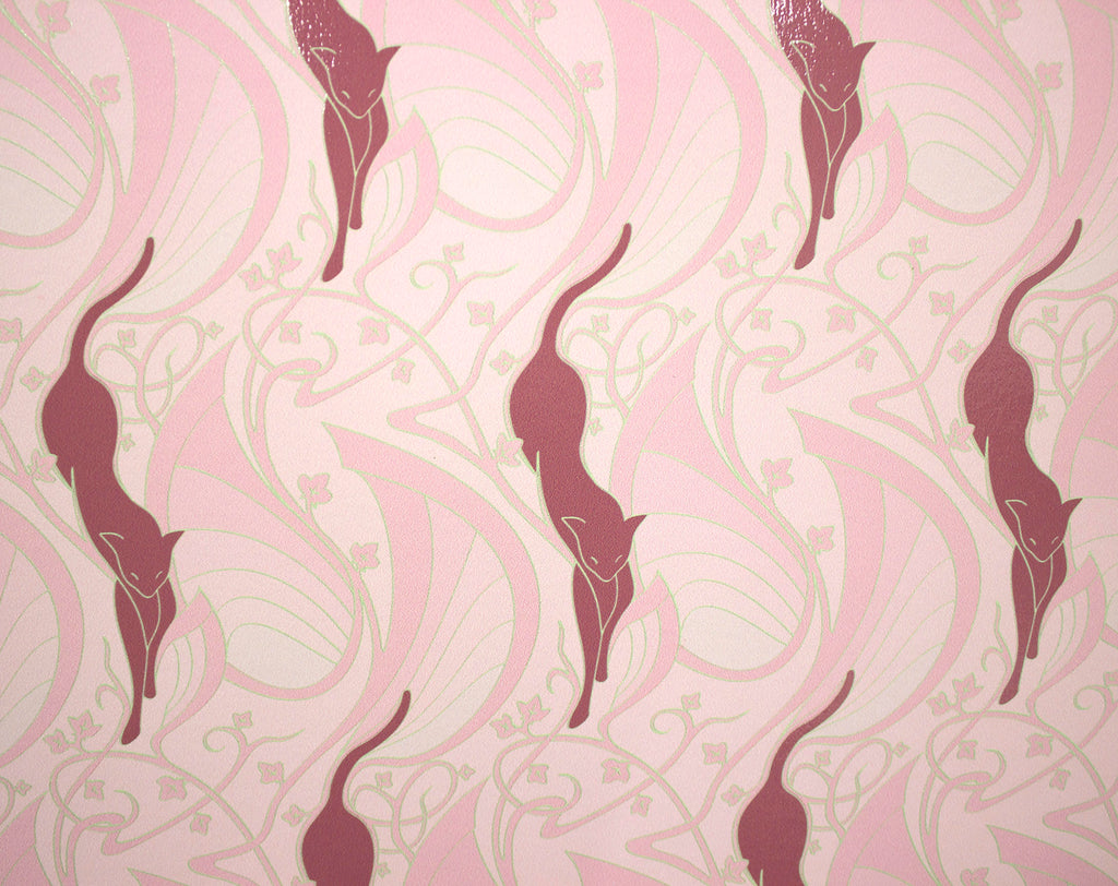 Art Nouveau Rose Pink Wallpaper 