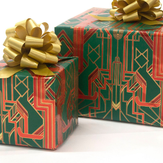 Red And Gold Christmas Wrapping Paper
