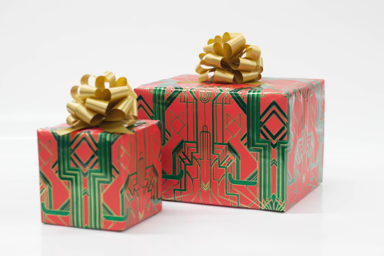 Minimal Green Holiday Gift Wrap